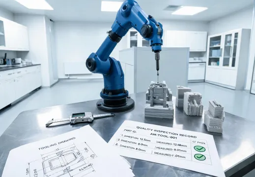 Inspection area for printed tooling