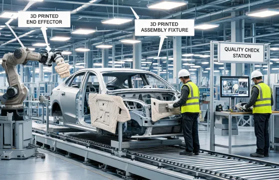 Automotive launch tooling with printed fixtures